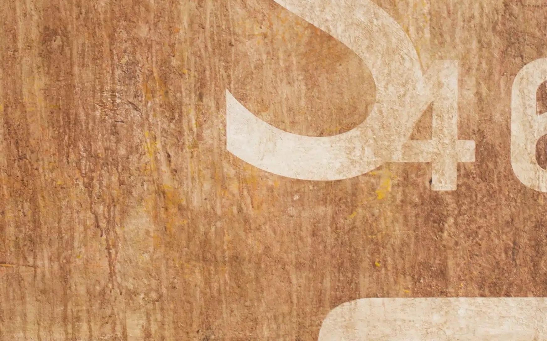 NOT by Ramon Enrich - Abstract painting, typography, letters, orange For Sale 6