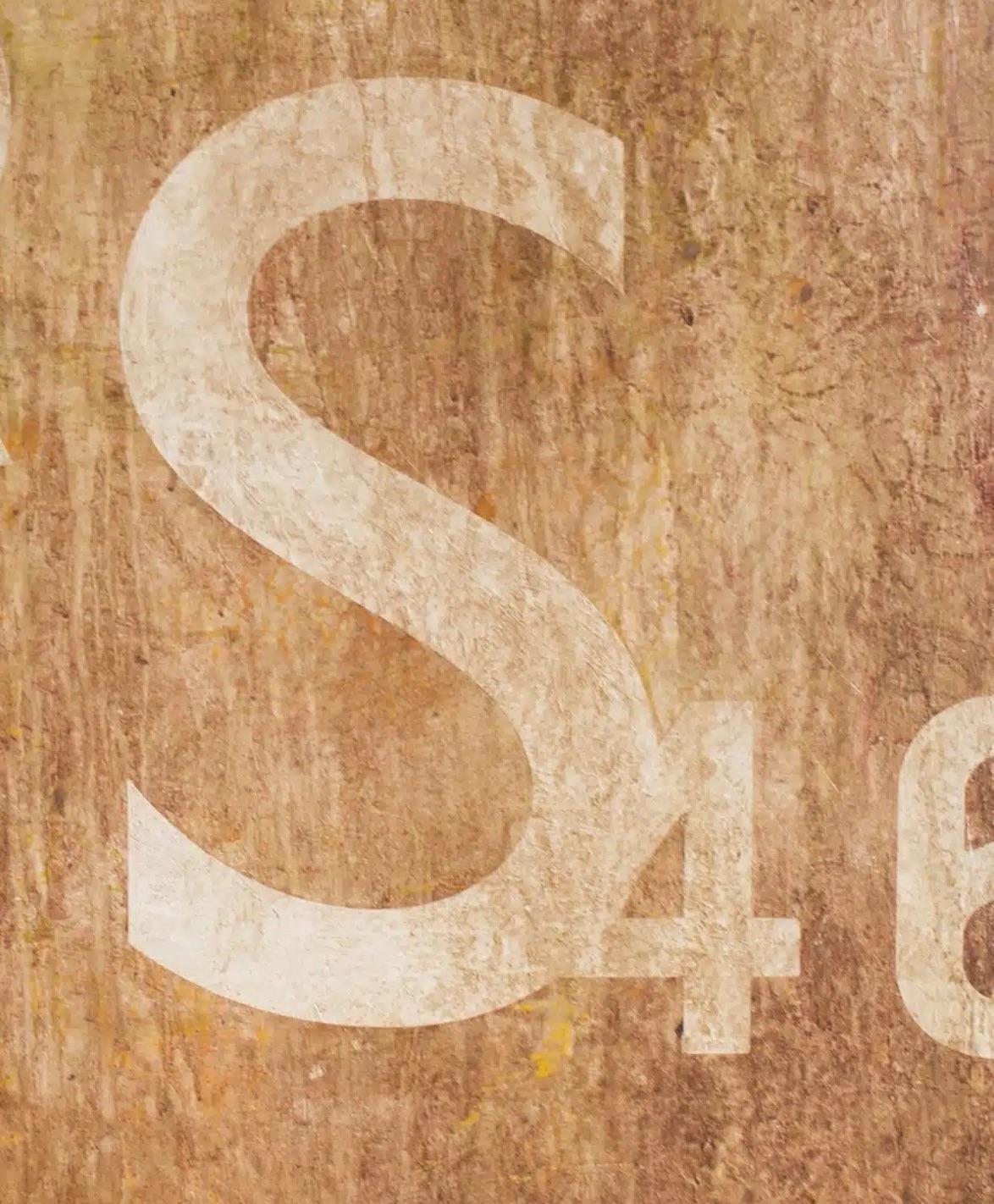 NOT by Ramon Enrich - Abstract painting, typography, letters, orange For Sale 8