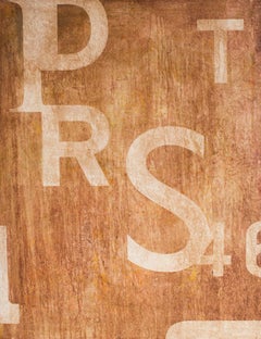 NOT de Ramon Enrich - Pintura abstracta, tipografía, letras, naranja