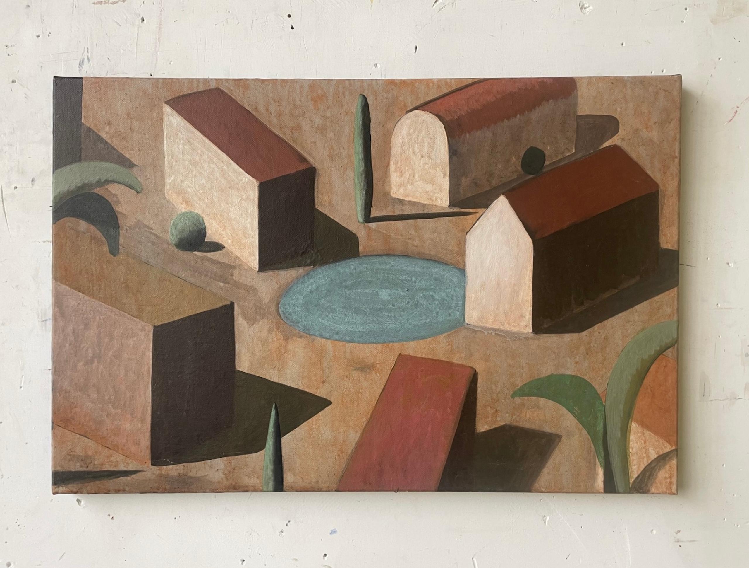 Olf de Ramon Enrich - Pintura contemporánea de paisaje, arquitectura, figurativa en venta 1