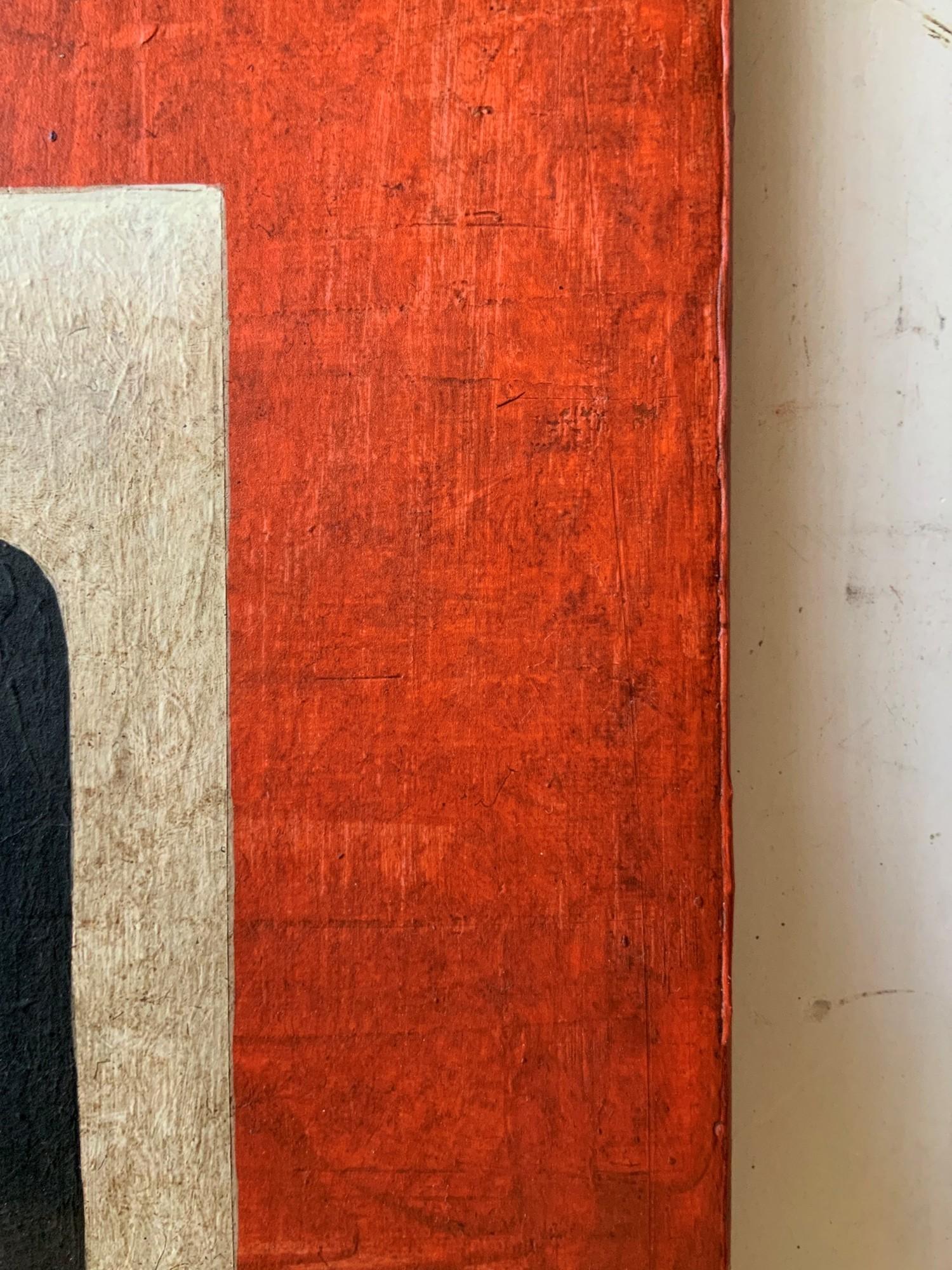 Ora by Ramon Enrich - Contemporary painting, landscape, architecture, red, vivid For Sale 4