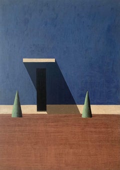 OTELO by Ramon Enrich - Contemporary painting, landscape, architecture, blue