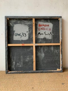 OW-33 by Ramon Enrich - Geometric Landscape painting, earth tones, bright colors