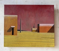 P-GELD by Ramon Enrich - Geometric landscape painting, acrylic on canvas