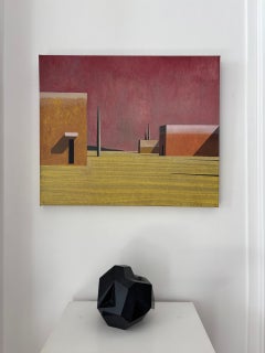 P-GELD by Ramon Enrich - Geometric landscape painting, acrylic on canvas