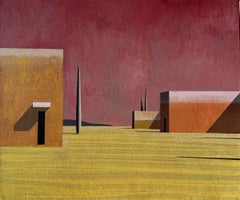P-GELD by Ramon Enrich - Geometric landscape painting, acrylic on canvas