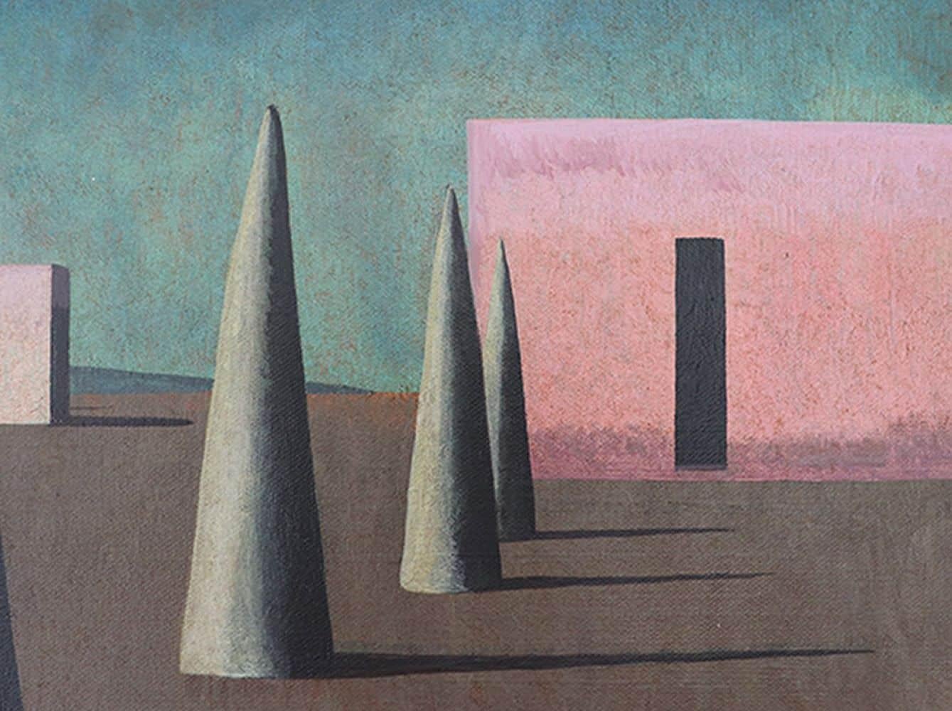 PA-EN by Ramon Enrich - Geometric landscape painting, acrylic on canvas For Sale 2