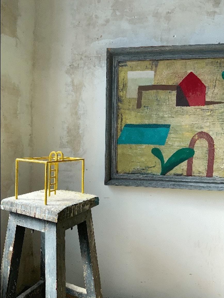 PAILL par Ramon Enrich - Grande peinture contemporaine, paysage, architecture en vente 2