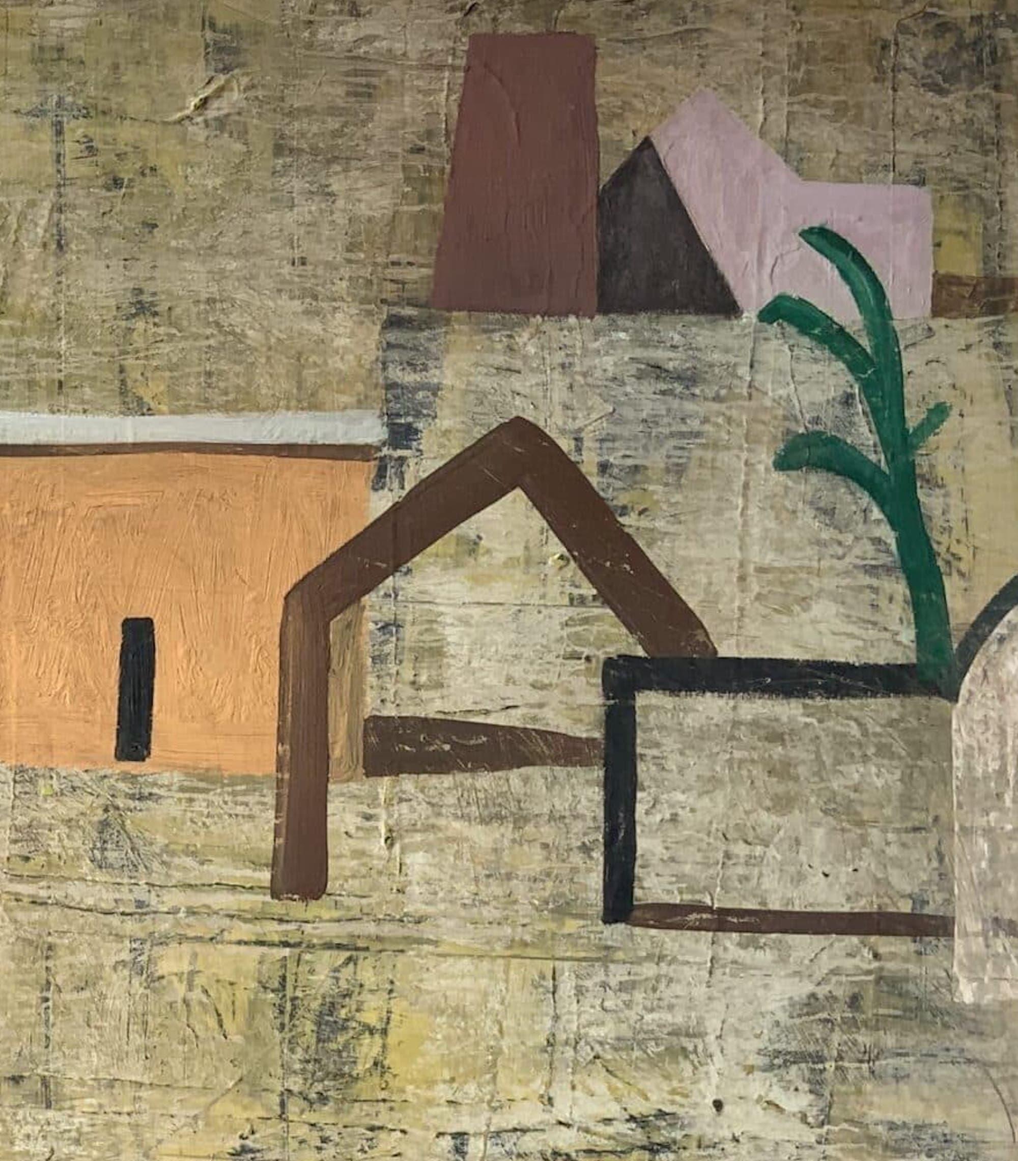 PAILL by Ramon Enrich - Large contemporary painting, landscape, architecture For Sale 4