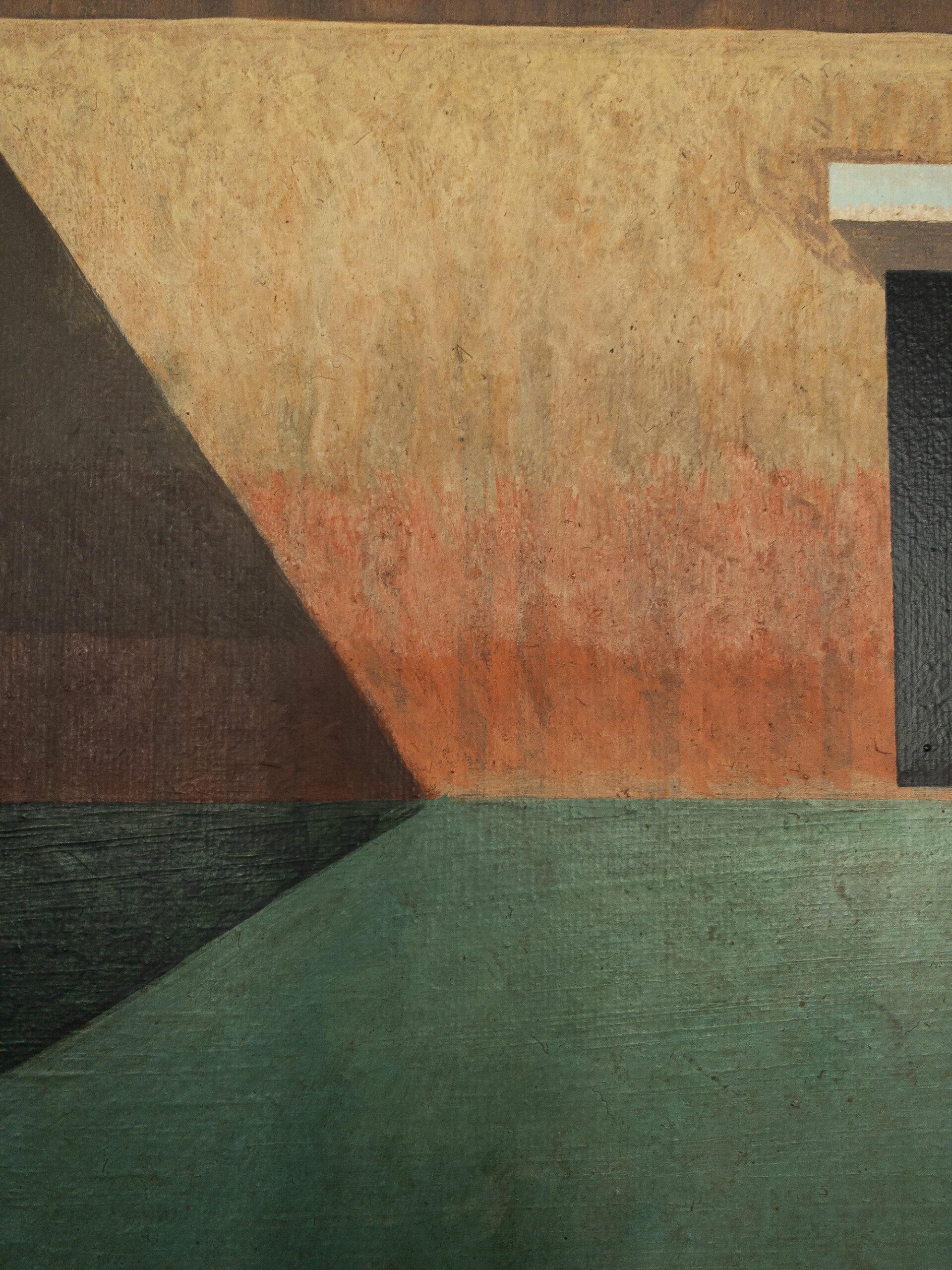 PAS de Ramon Enrich - Peinture de paysage géométrique, acrylique sur toile en vente 5