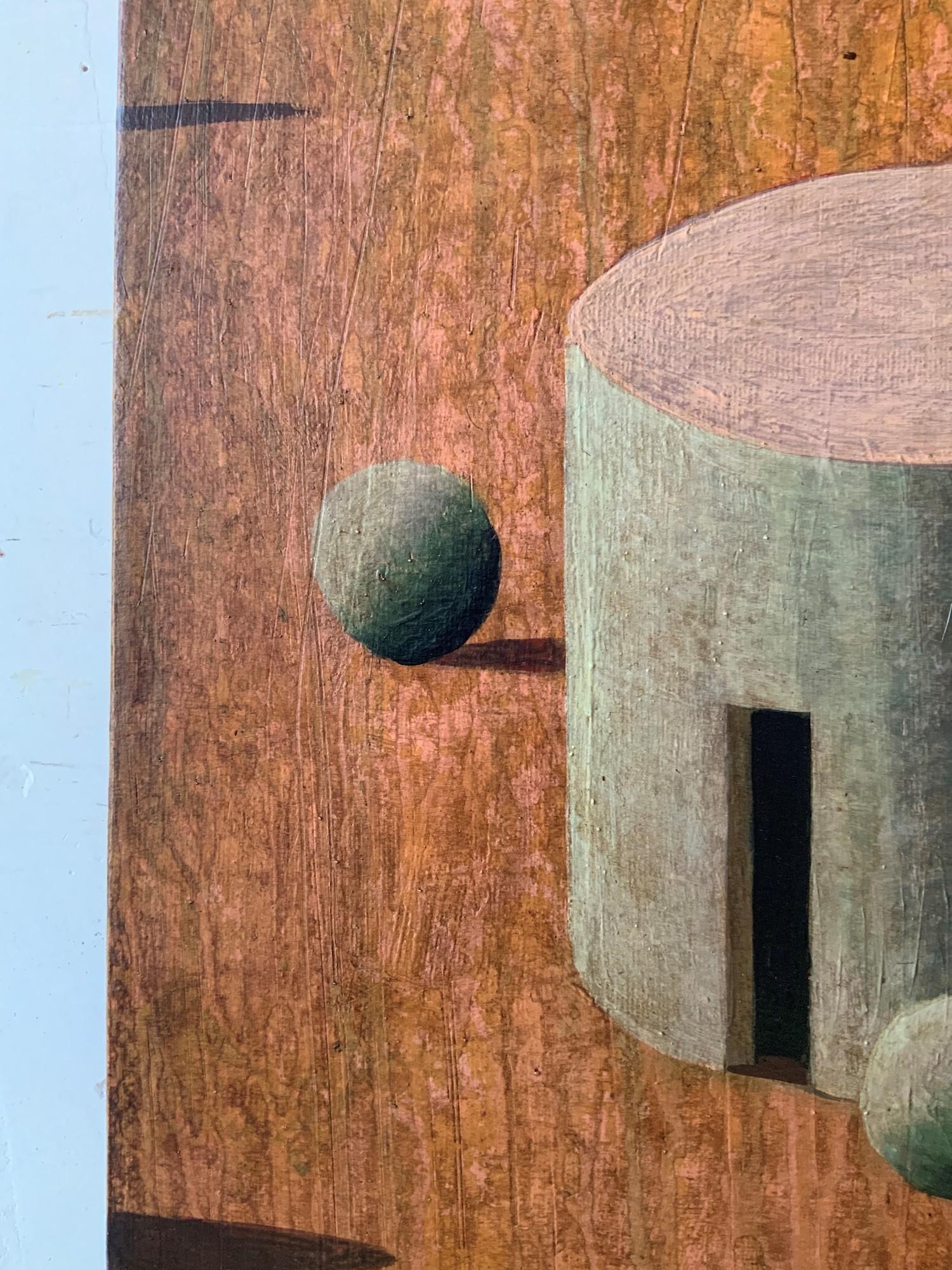 Pit P by Ramon Enrich - Contemporary painting, landscape, architecture, orange im Angebot 3