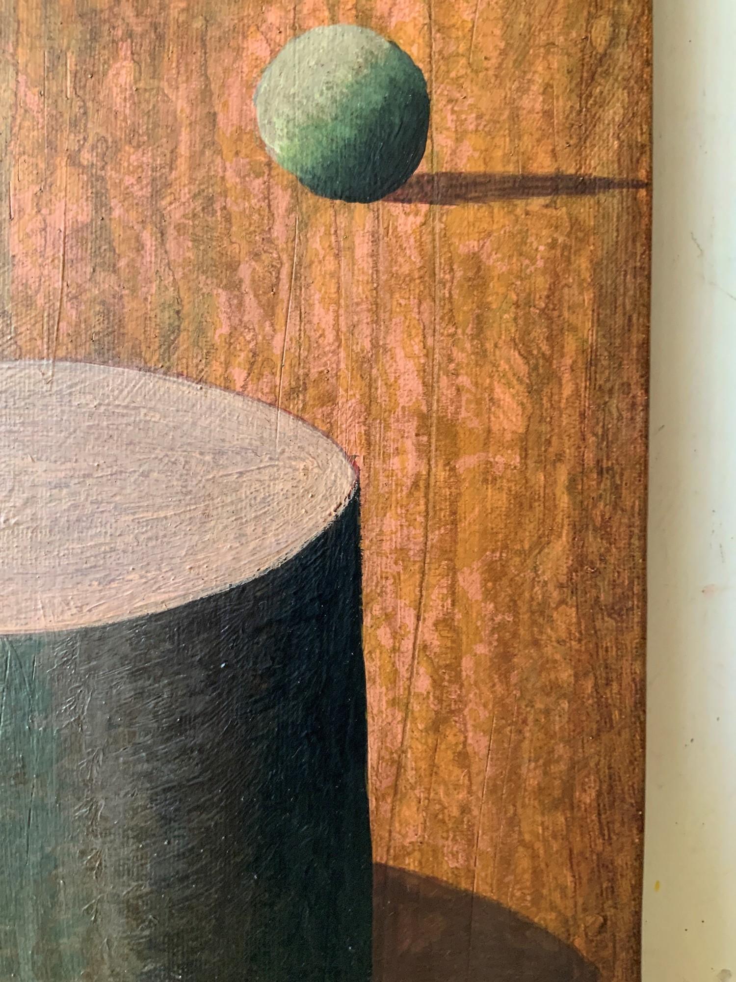 Pit P by Ramon Enrich - Contemporary painting, landscape, architecture, orange im Angebot 4