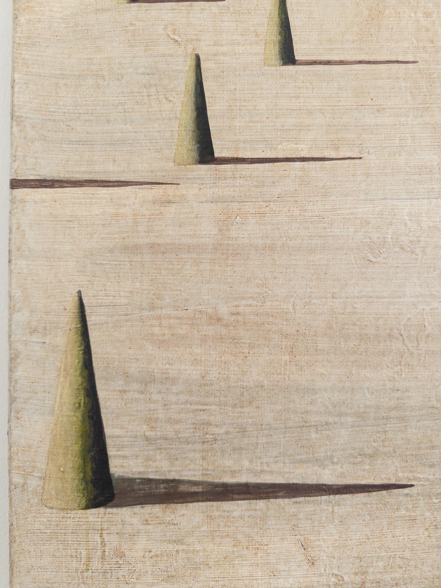 Proto 03 von Ramon Enrich - Zeitgenössische geometrische Landschaftsmalerei, braun im Angebot 9