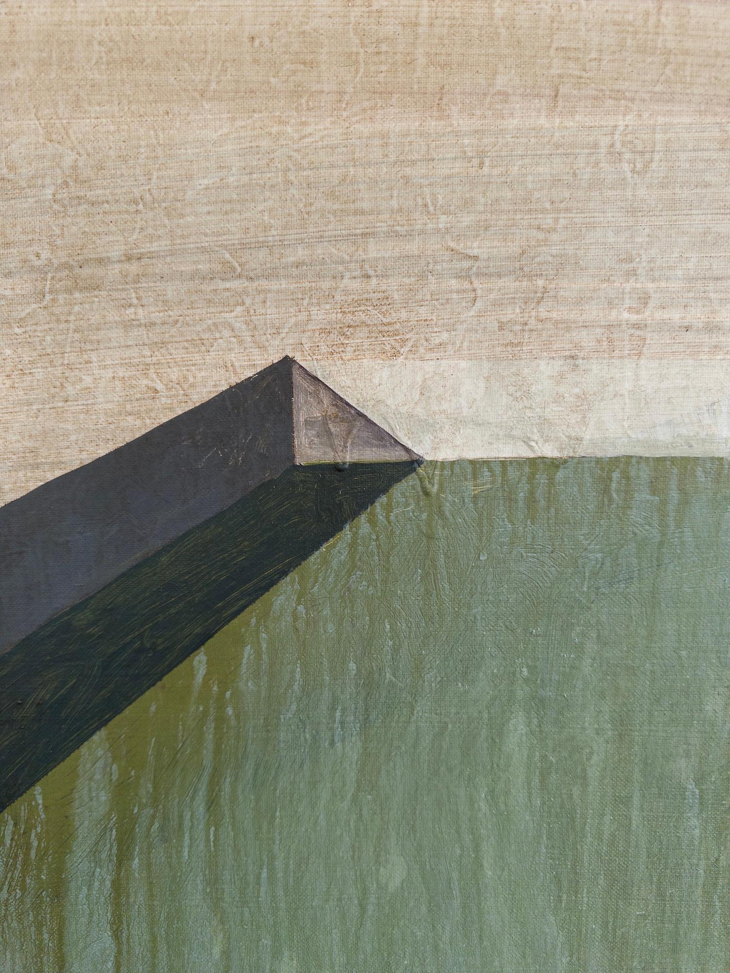 Proto 03 von Ramon Enrich - Zeitgenössische geometrische Landschaftsmalerei, braun im Angebot 12