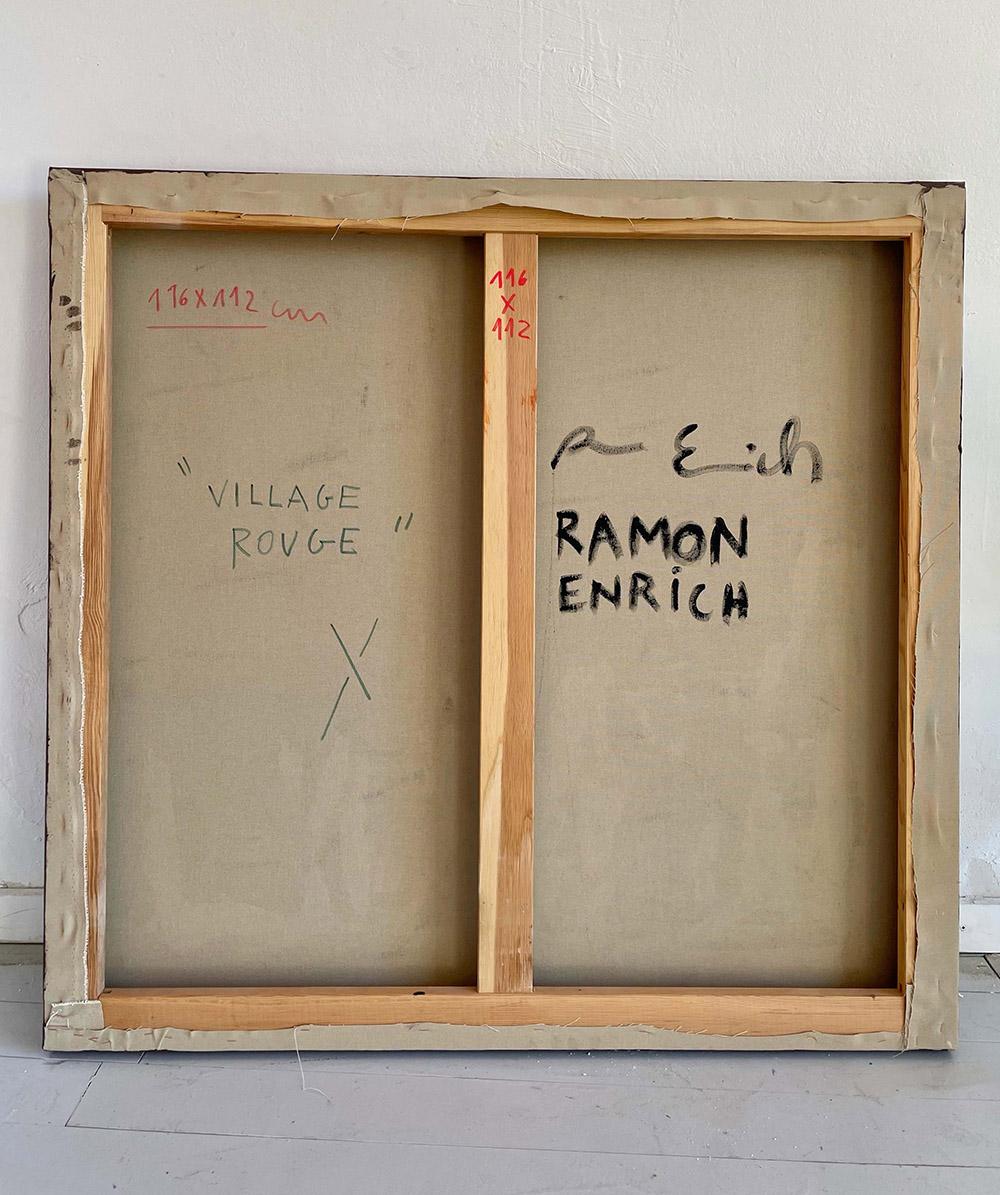 RED VILLAGE par Ramon Enrich - Peinture contemporaine, paysage, architecture en vente 4