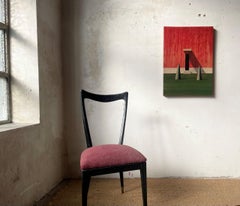 ROOD par Ramon Enrich - Peinture géométrique de paysage urbain, couleurs vives, rouge