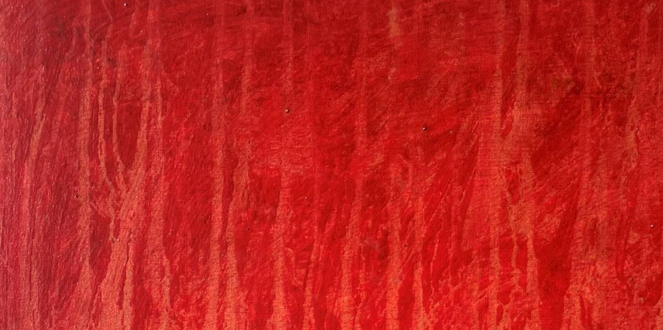 ROOD von Ramon Enrich - Geometrische Stadtlandschaftsmalerei, lebendige Farben, rot im Angebot 3