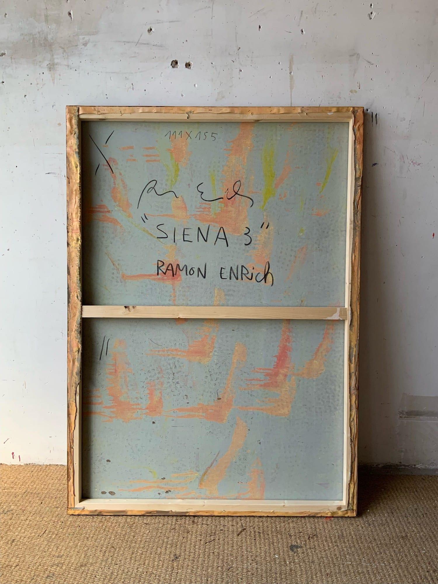 SIENA di Ramon Enrich - Pittura di paesaggio geometrico, tonalità della terra, architettura 4