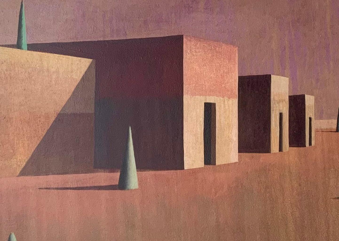 SIORT von Ramon Enrich - Zeitgenössische Malerei, Landschaft, Architektur, WARM im Angebot 2