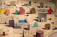 SPRING ST di Ramon Enrich - pittura contemporanea di grandi dimensioni, paesaggio, architettura