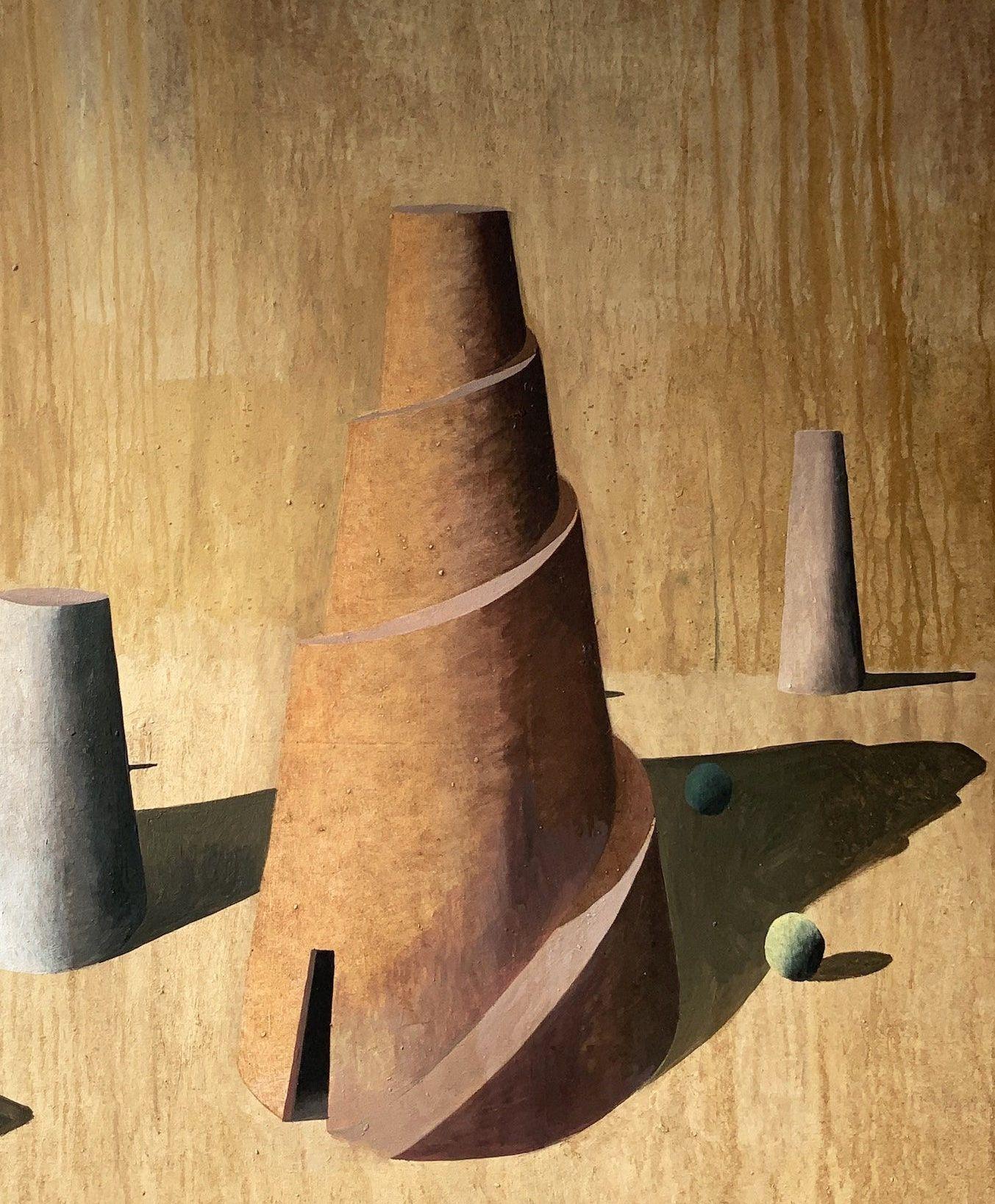 TURM 9 by Ramon Enrich - Contemporary Geometric Landscape painting For Sale 3