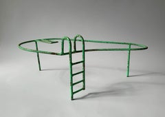 S-VERDA von Ramon Enrich - minimalistische Eisenskulptur, Pool, einzigartiges Werk