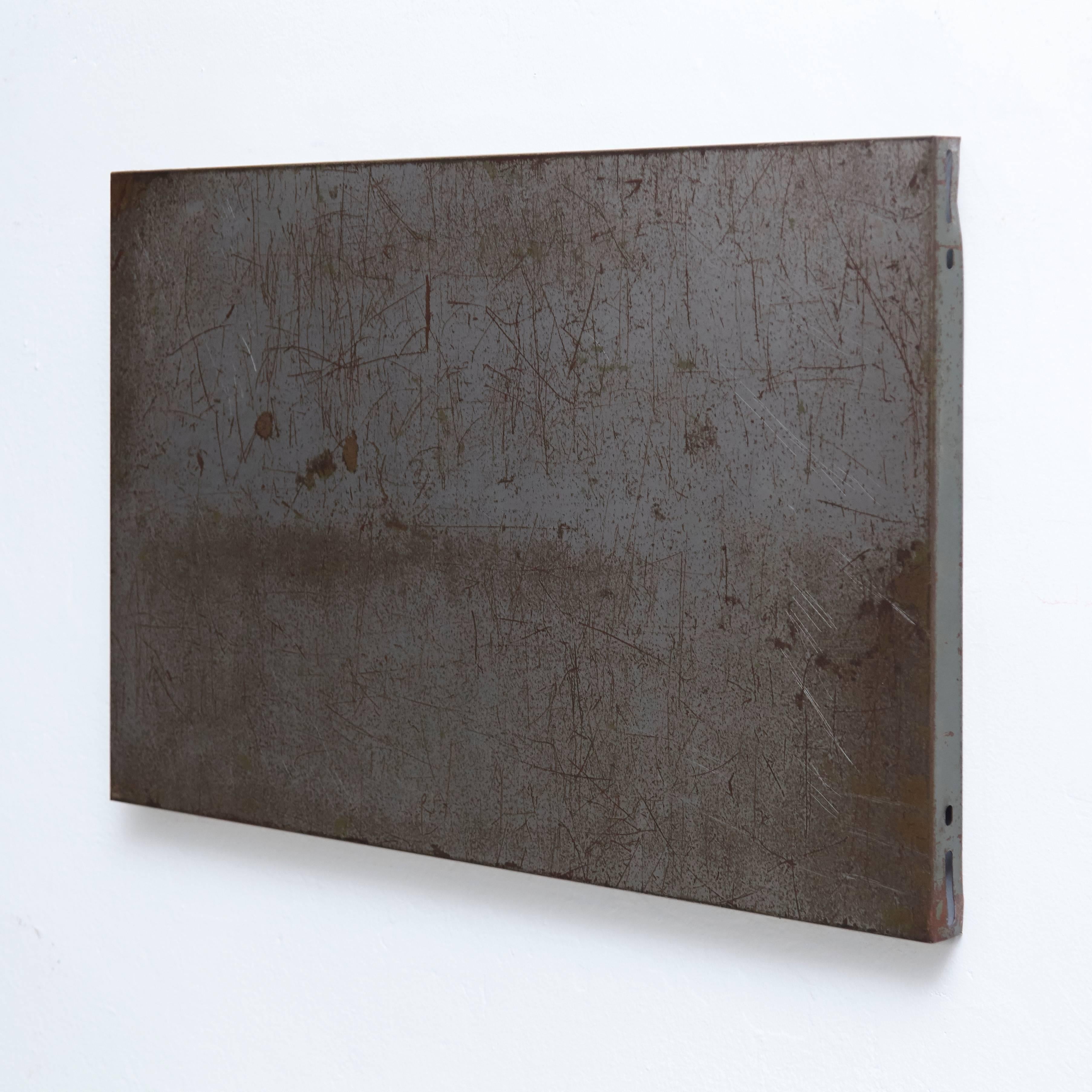 Ramon Horts, minimalism artwork.

Structures of metal compositions made in Barcelona, circa 2017. For a solo exhibition.
Signed by himself in engraving punch.

Scraped/stripping metal, rusted and varnished. 
In original conditions.