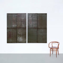 Ramon Horts Large Minimalism Metal Artwork Diptych 2/2/2 N 001