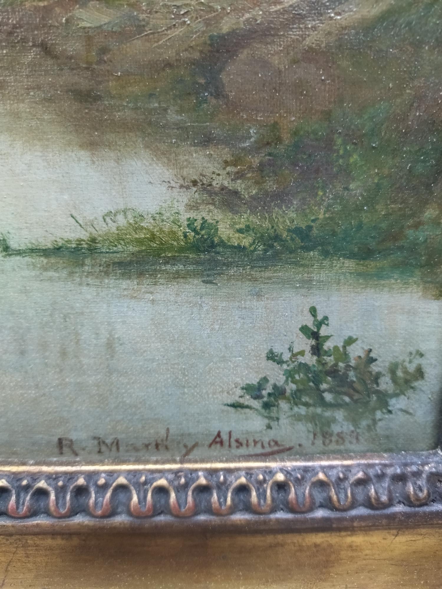 Marti Alsina tela ad olio  dipinto originale firmato - Painting Realismo di Ramon Martí Alsina