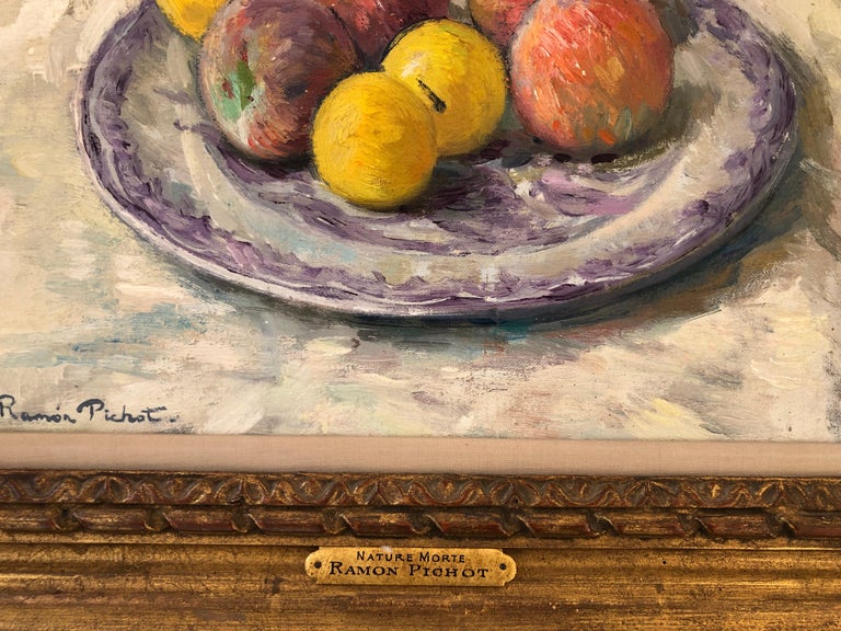 Post impressionist Still life by Ramon Pichot Soler, a much admired Catalan artist , often compared to Renoir,  who in his own words was a major influence. A scion of the Pichot family whose members entertained and befriended  in their estate in