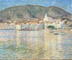 Cadaques in Calm oil on canvas painting mediterranean spanish seascape art