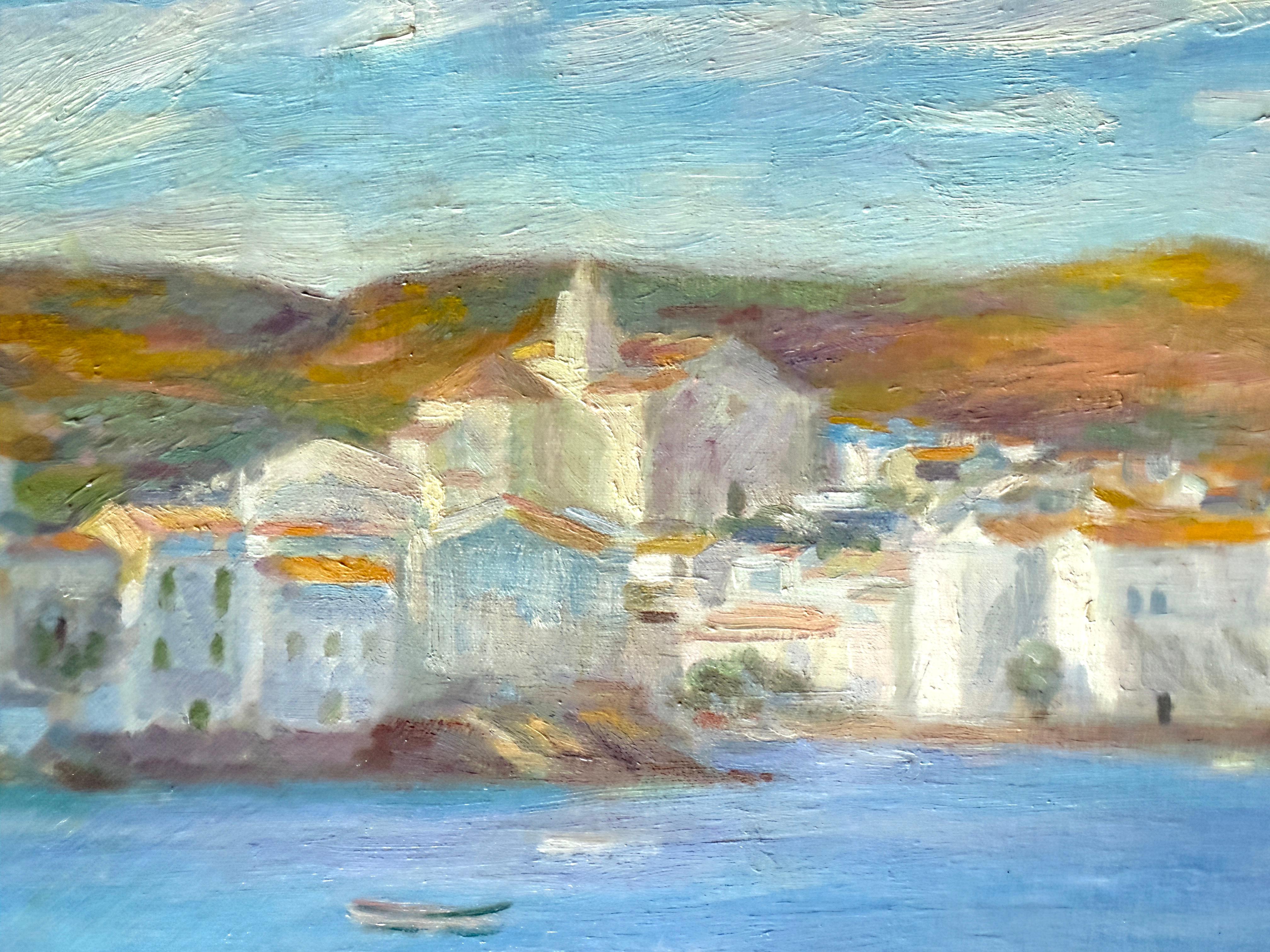 Titre : Cadaqués
Artistics : Ramon Pichot Soler (1924-1996)
Technique : Huile sur toile
Dimensions : 54 x 65 cm (approx. 21,3 x 25,6 pouces) : 54 x 65 cm (approx. 21.3 x 25.6 pouces)
Signature : Signé dans le coin inférieur droit
Condit : Non
