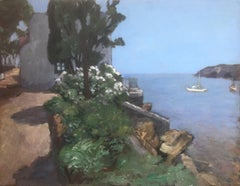 Cadaques Spain seascape oil on canvas painting