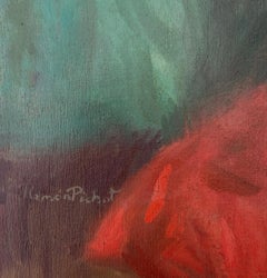 Claire – Large 20th Century Catalan Female Portrait, Seated Woman Interior Oil