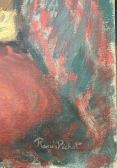 Melancholic Woman in an Interior with Dressing Table oil on canvas painting