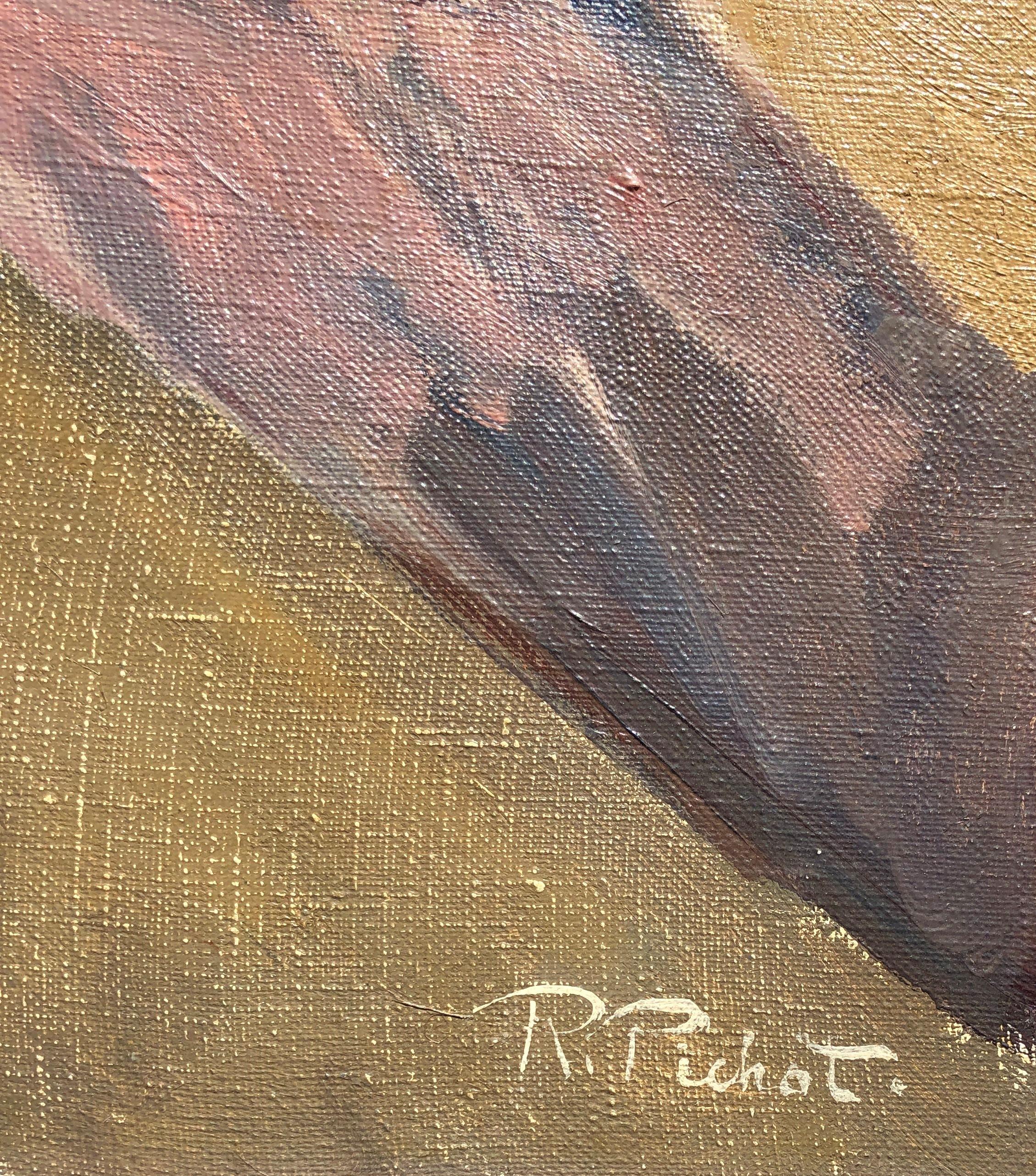 Ramn Pichot - Peinture à l'huile originale d'un nu féminin sur toile:: circa 1960 - Painting de Ramon Pichot i Soler