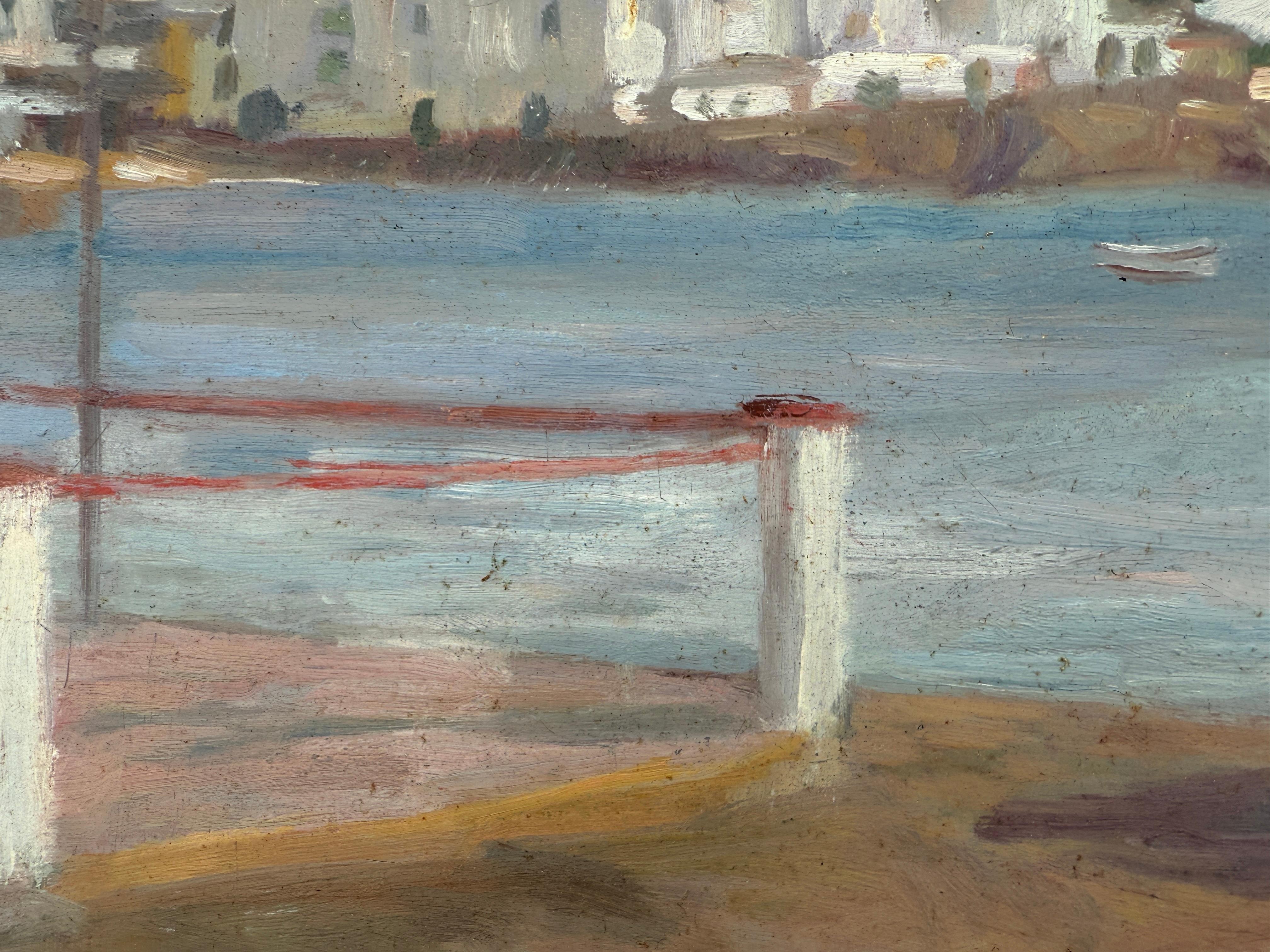 Ansicht von Cadaqués mit Booten Spanien spanische Meereslandschaft (Post-Impressionismus), Painting, von Ramon Pichot i Soler