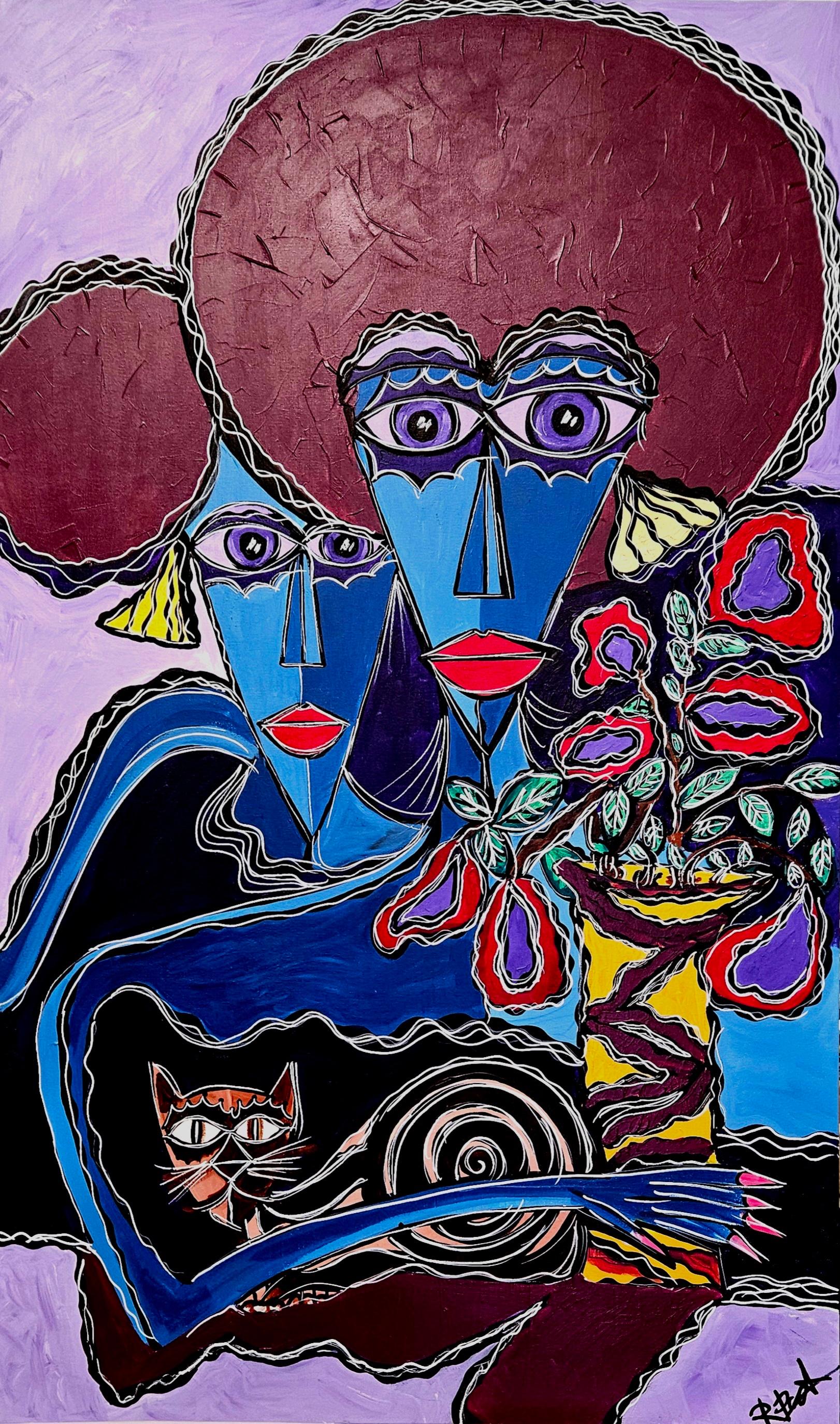 Ramon Poch Figurative Painting - 217 Abstract Expressionist Acrylic Painting, Unframed, 2010+