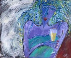 Lola, dipinto acrilico, stile contemporaneo, incorniciato, dal 2010 in poi, 100x80 cm