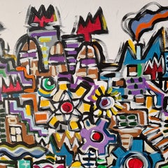 Poch 13.25.2 89 Factoria Original Acrylic Painting, Abstract Expressionist
