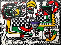 Poch 14. 27.2 154 Brindis Original Acrylic Painting, Abstract Expressionist