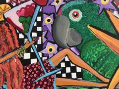 R. Poch 10 Bigli. 53 choses. peinture acrylique