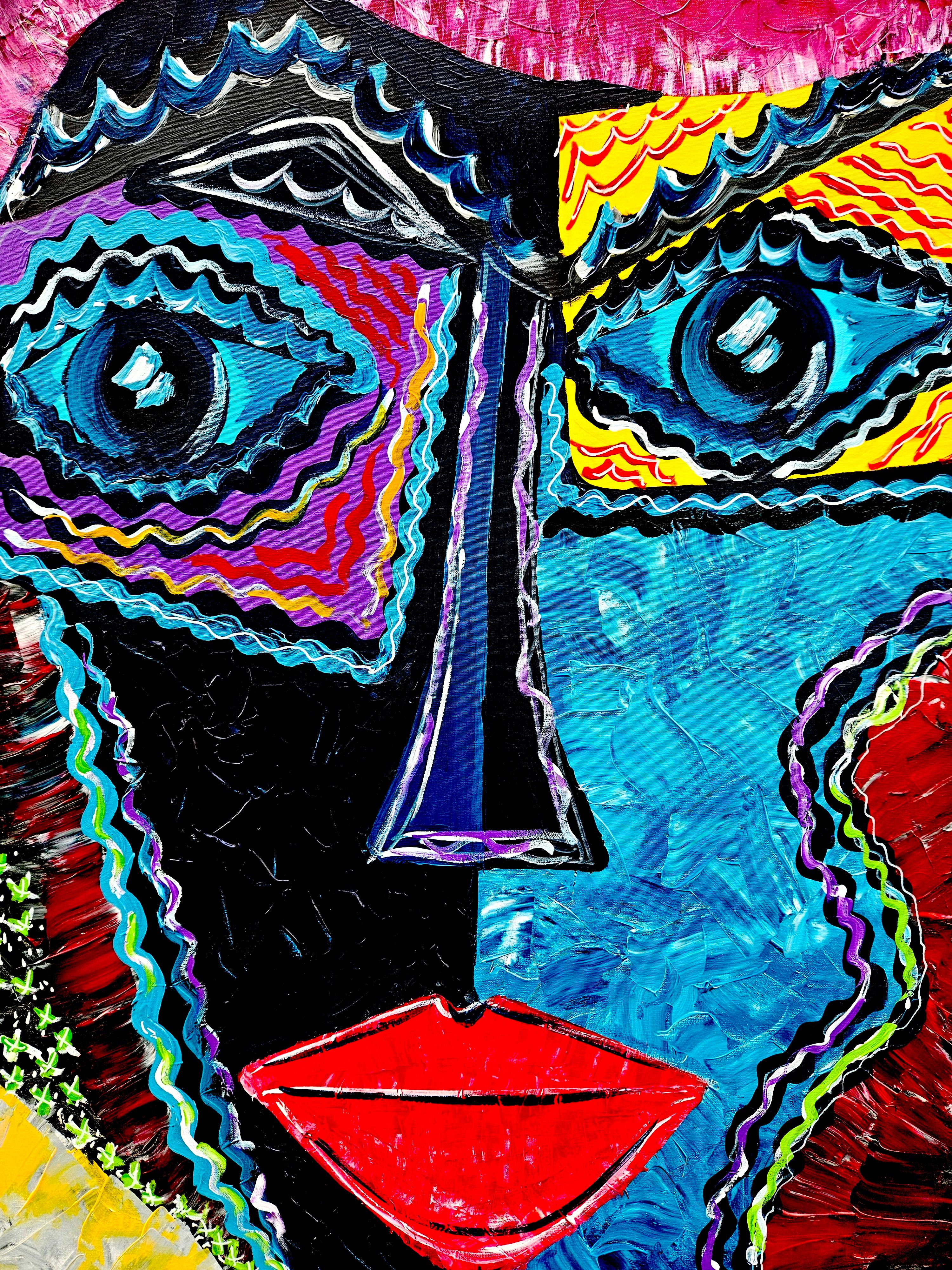 R. Poch 11  Federika   peinture acrylique en vente 2