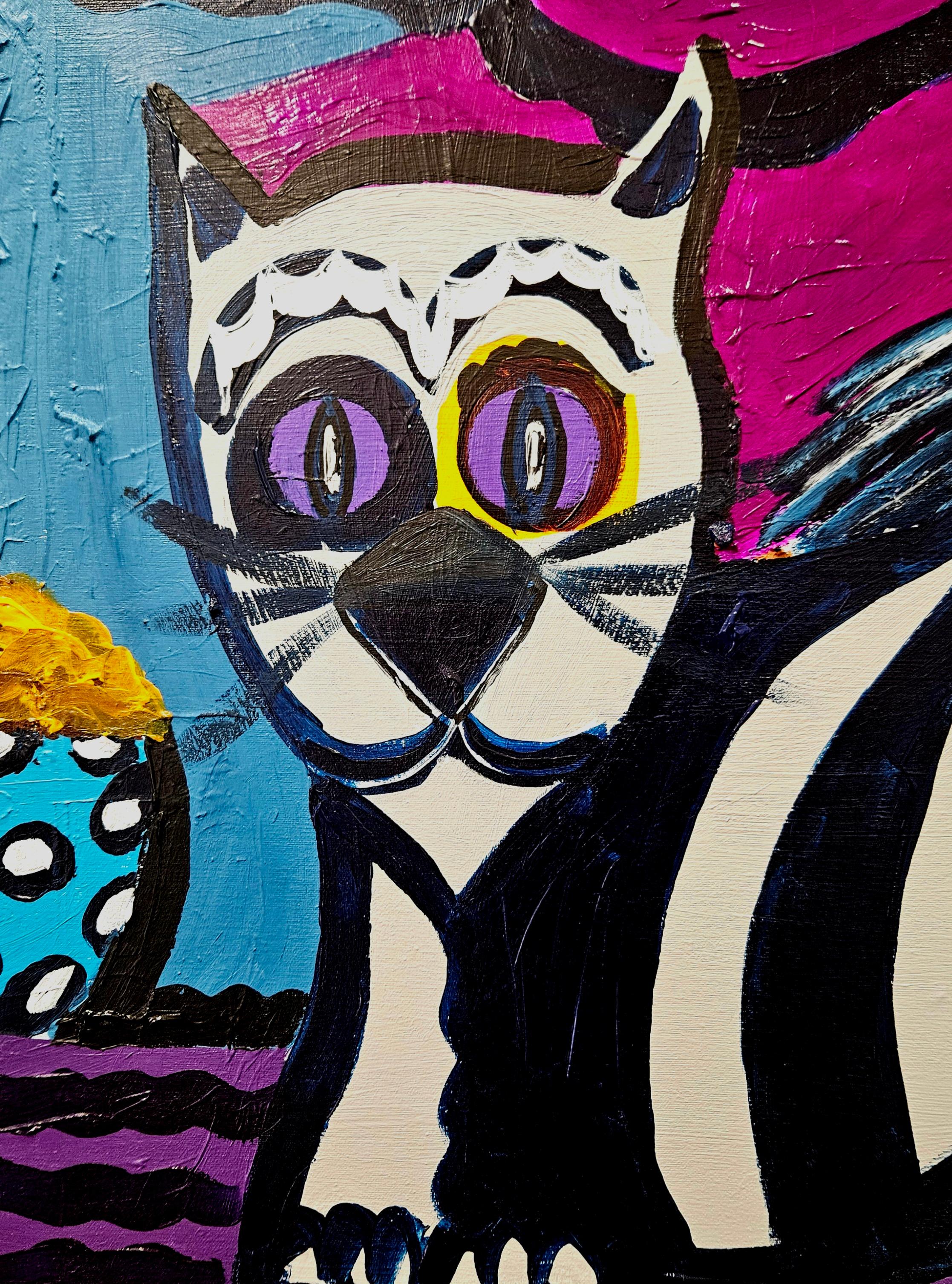 R. Poch 11 Retrato Familiar original Acryl (Schwarz), Abstract Painting, von Ramon Poch