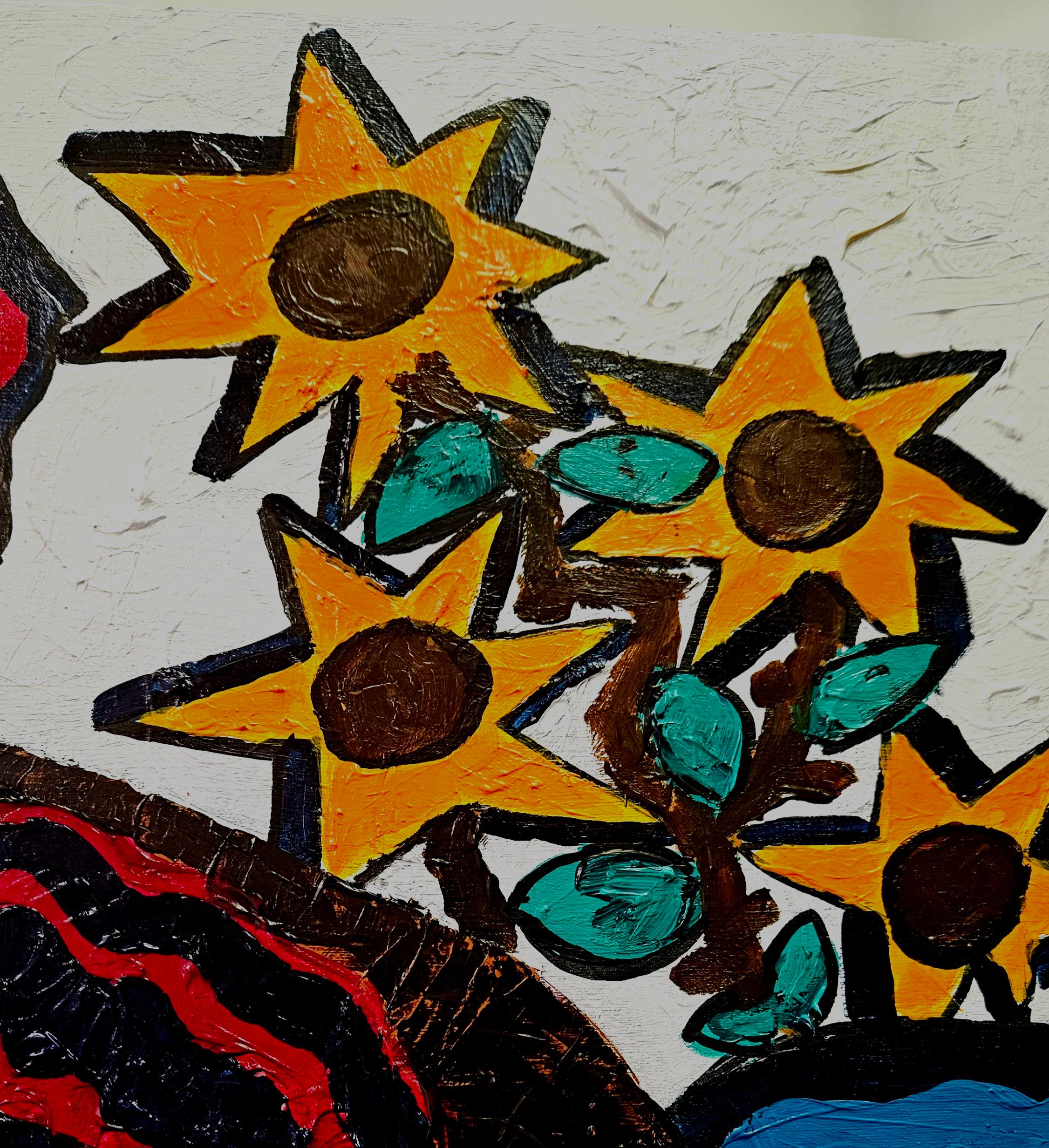 R. Poch 11 Retrato Familiar original Acryl im Angebot 1