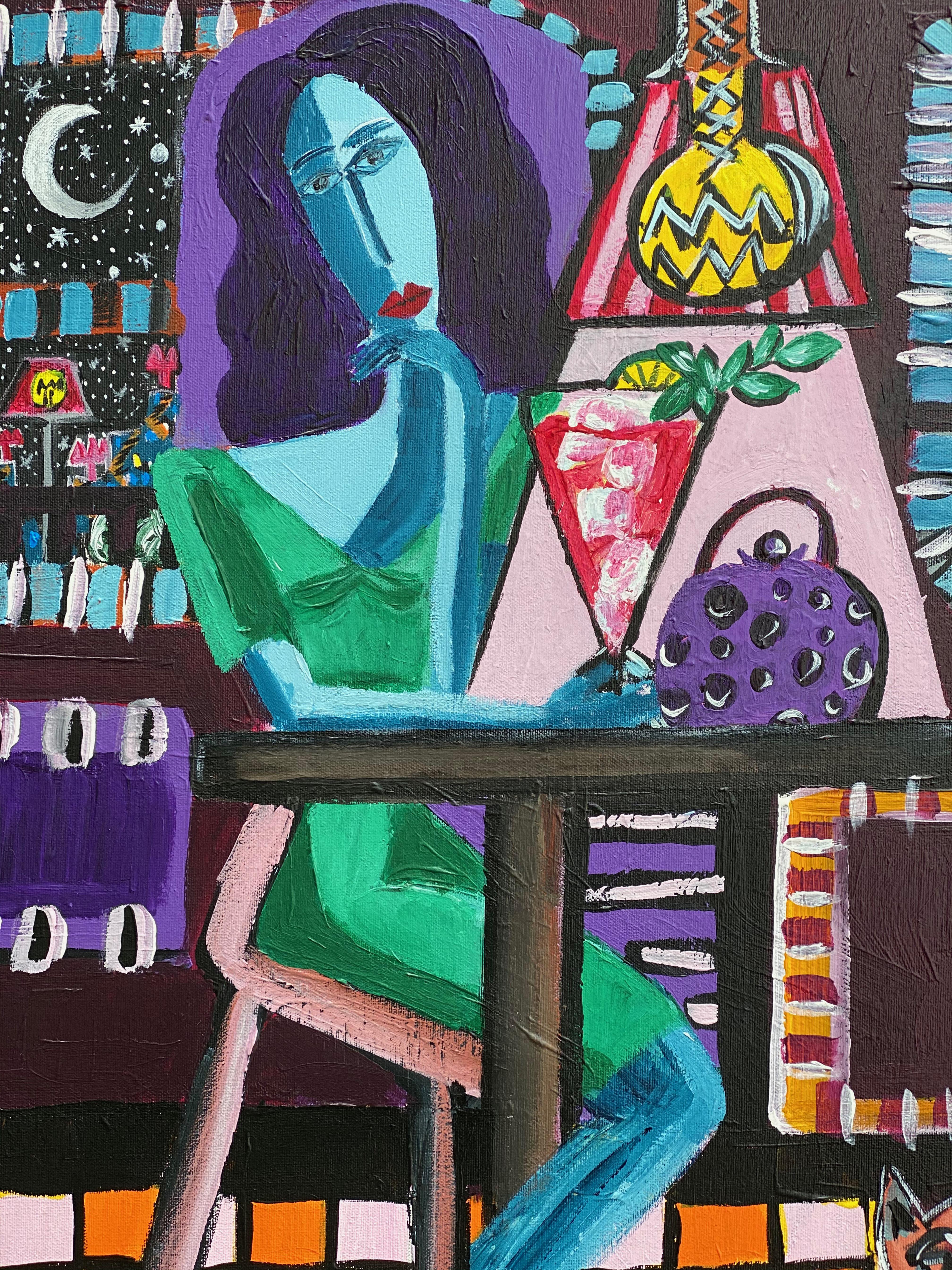 R. Poch 15 Frau 100 x 83 cm original Acrylgemälde (Abstrakter Expressionismus), Painting, von Ramon Poch