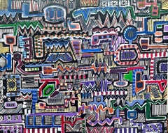 R. Poch 179 Laberinto 80 x 100 cm peinture acrylique