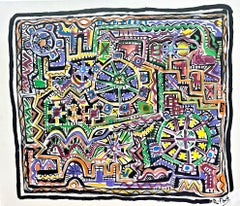 R. Poch   180 Laverinto 80 x 100 cm    peinture acrylique