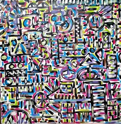 R. Poch 21 .25.2 157 Acrylic Painting, Abstract Expressionist, Framed, 2010+