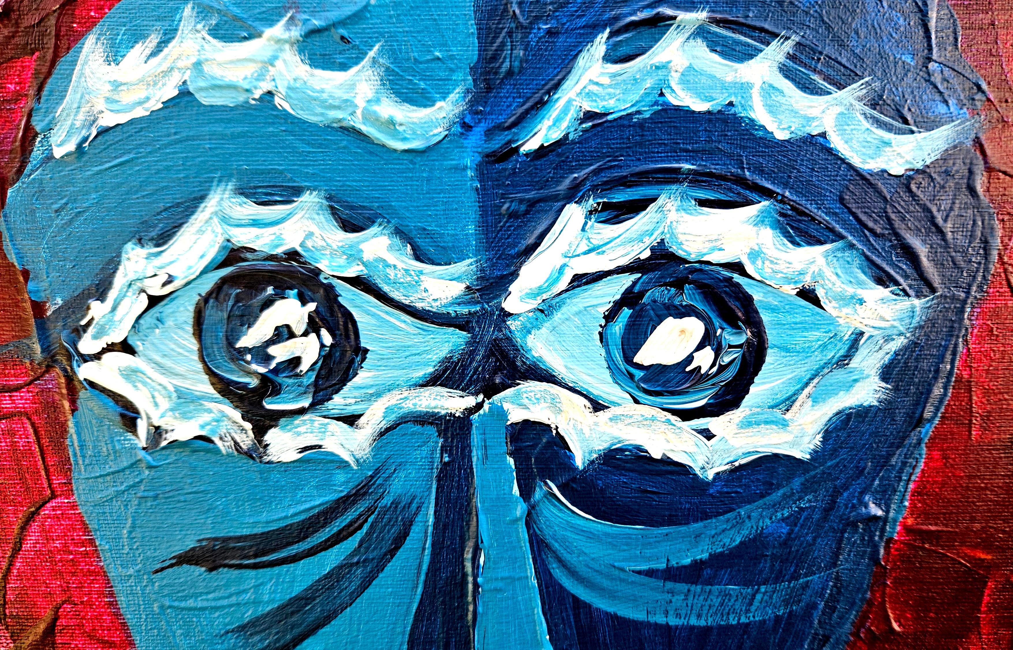 R. Poch 7 Familienportrait 100x130 cm. original Acrylgemälde – Painting von Ramon Poch